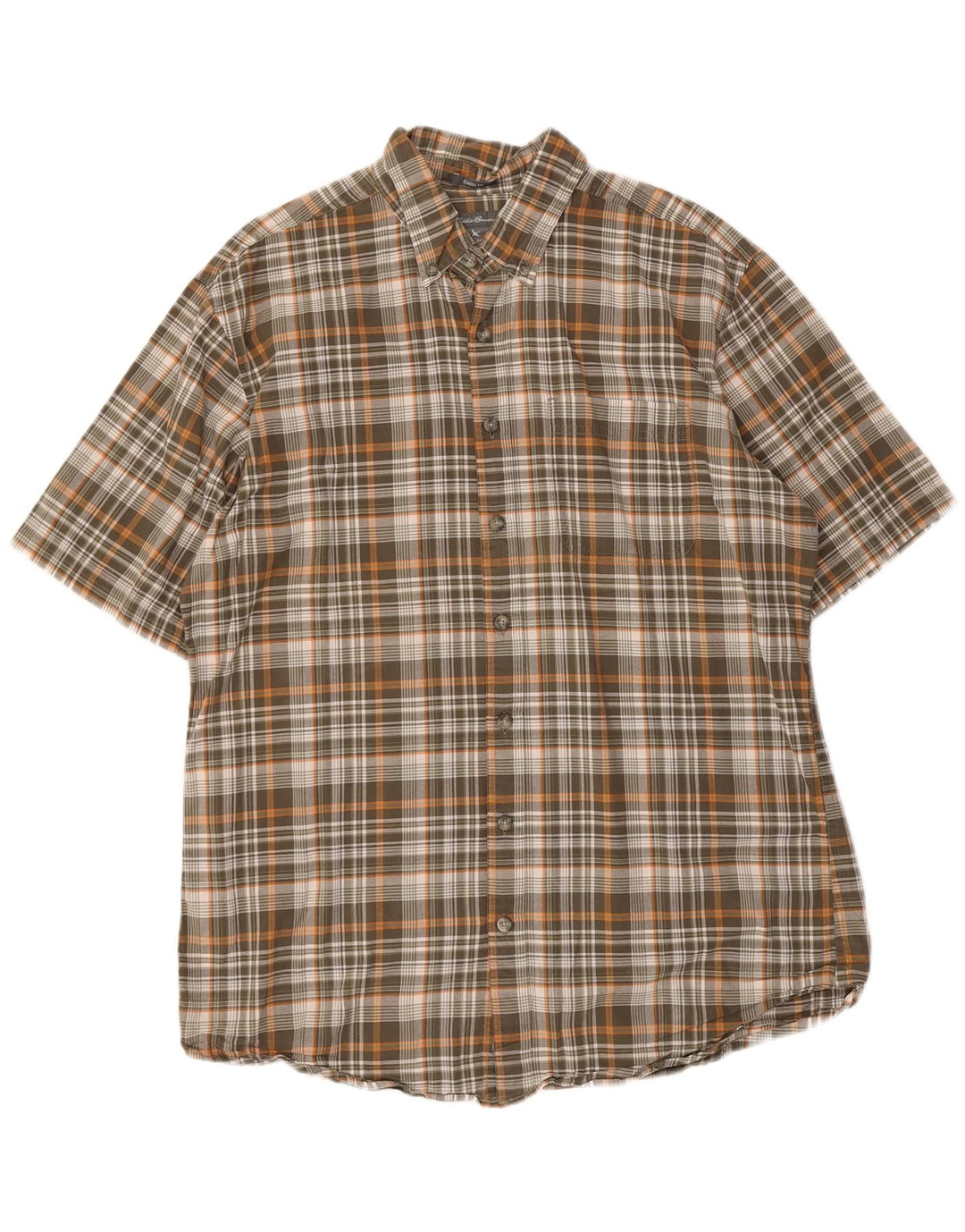 Eddie Bauer Chemise à manches courtes pour homme Coupe classique Grand carreaux multicolores