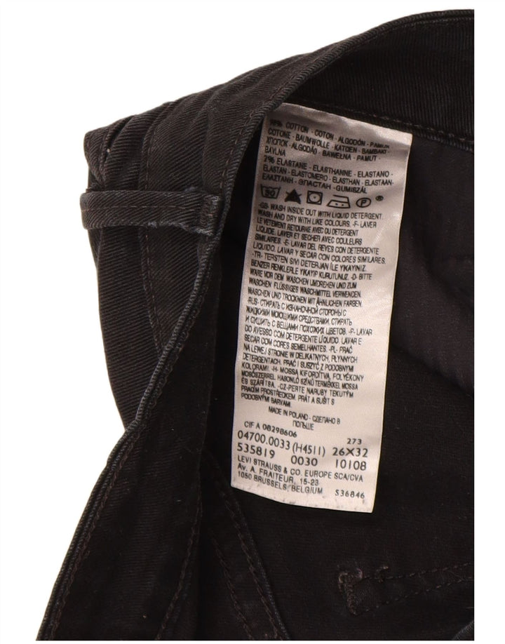 LEVI'S Demi Curve Jean droit coupe classique femme W26 L32 noir