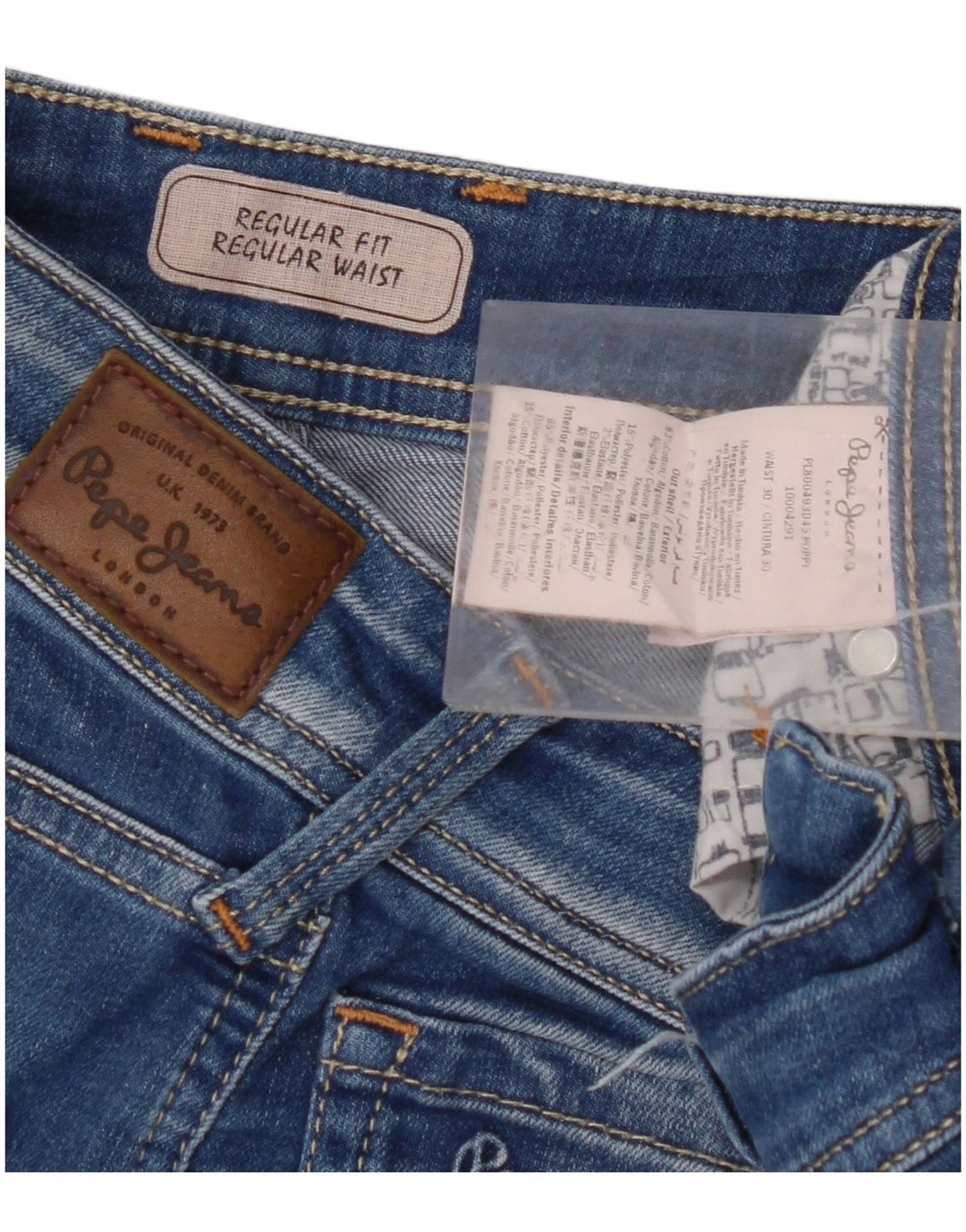 PEPE JEANS Short en Jean Coupe Regular Femme W30 Bleu Moyen Coton