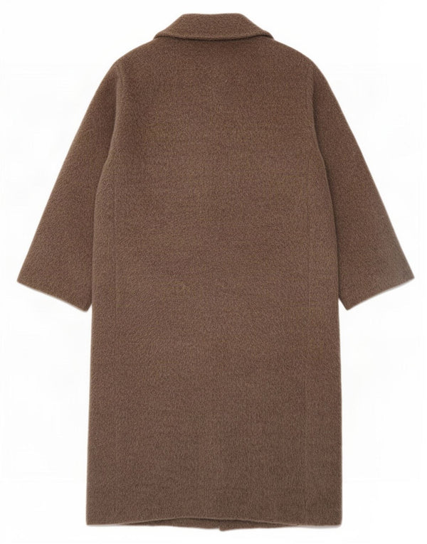 Marella Womens Oversized Overcoat UK 10 Small Brown Virgin Wool
