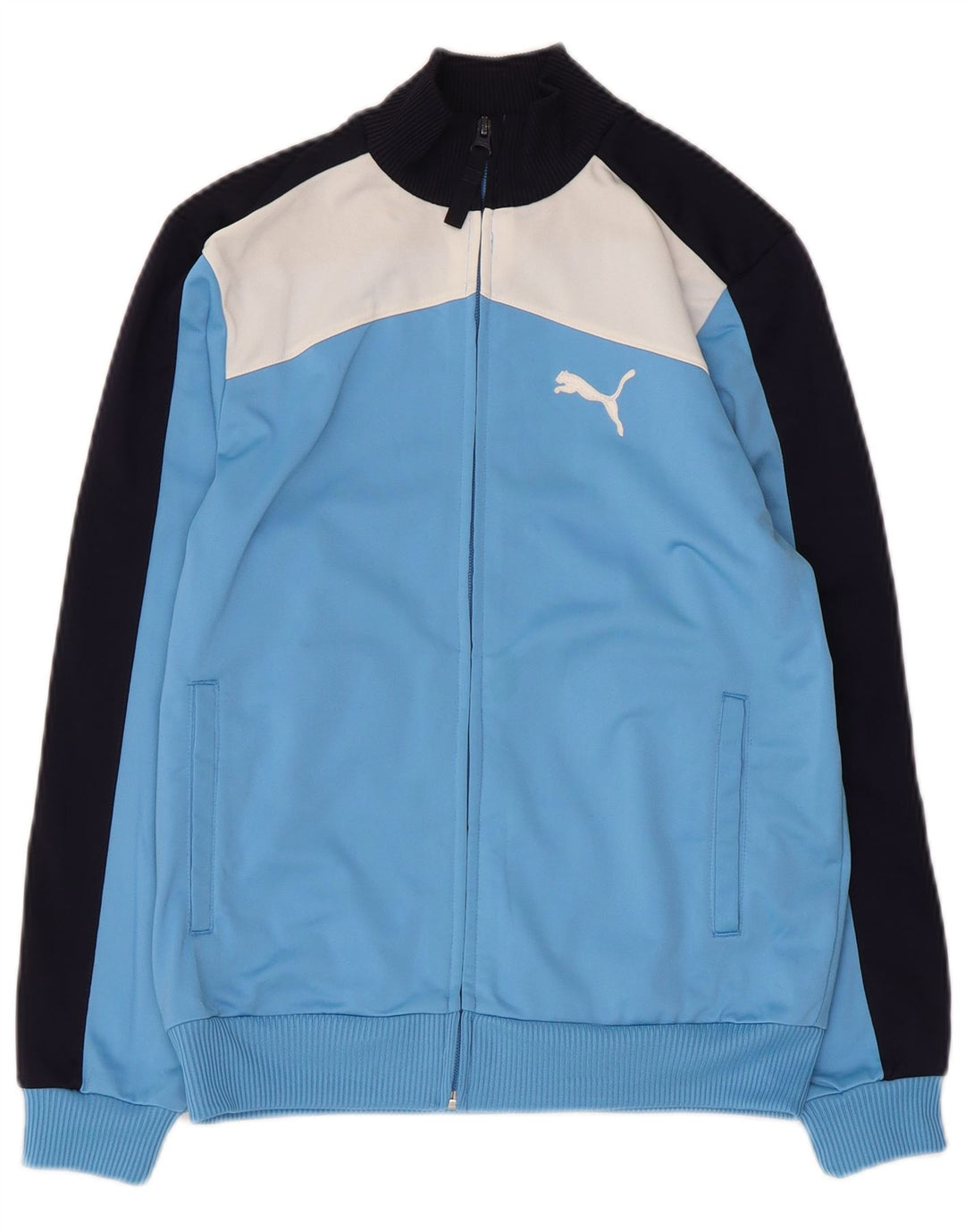 Puma Veste de Survêtement Fille 11-12 ans Bleu Colorblock Polyester