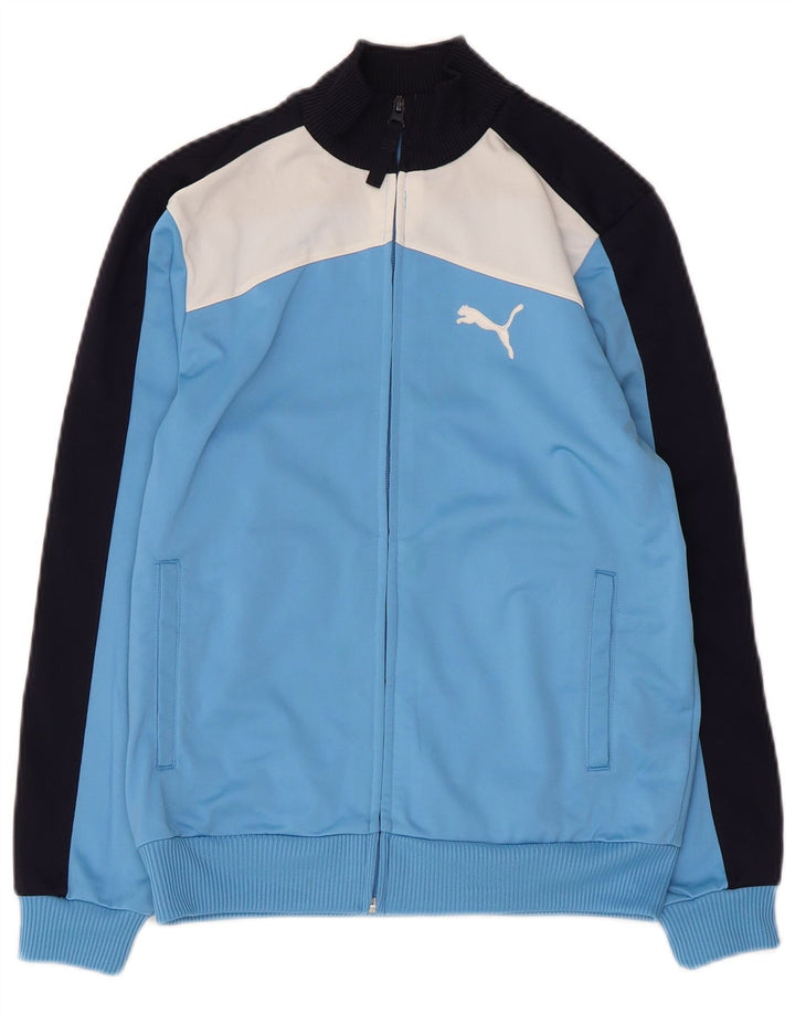 Puma Veste de Survêtement Fille 11-12 ans Bleu Colorblock Polyester