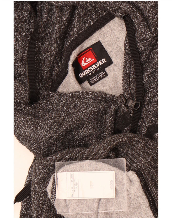 Quiksilver Pull à capuche zippé graphique homme gris moyen polyester