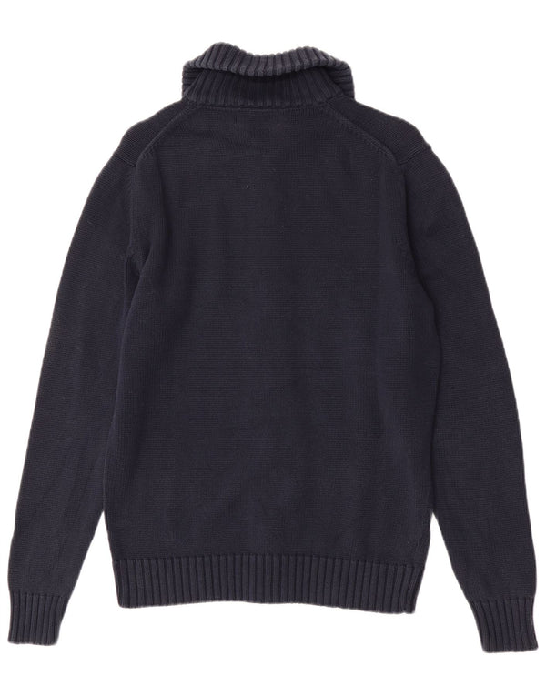 Pull Cardigan Zara Homme Bleu Marine Moyen