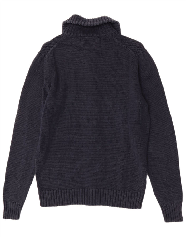 Pull Cardigan Zara Homme Bleu Marine Moyen