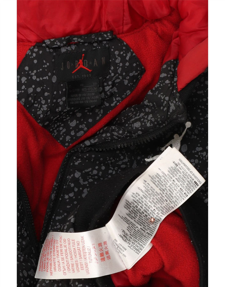 JORDAN Veste matelassée à capuche pour garçon 13-14 ans XL Noir Moucheté Polyester