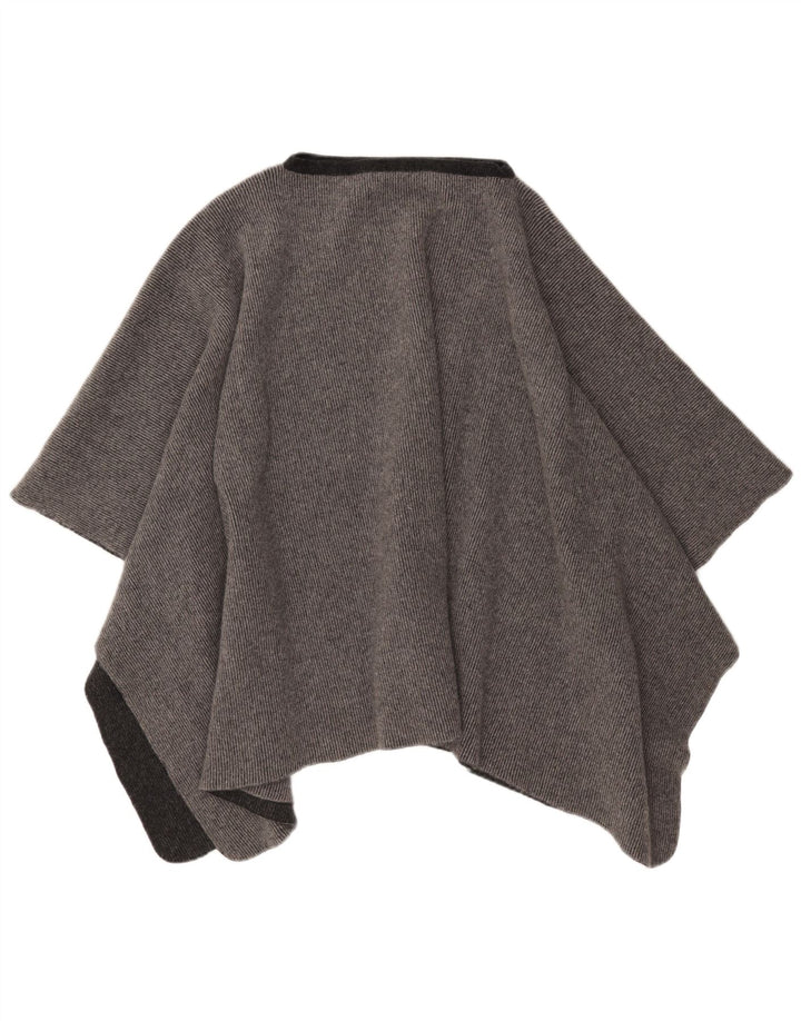 VINTAGE Poncho Jumper Femme Taille Unique Gris