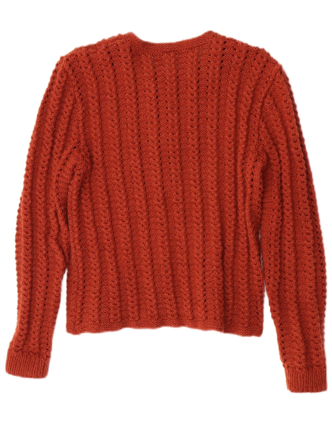 vintage Femme Cardigan Pull UK 10 Petit Orange