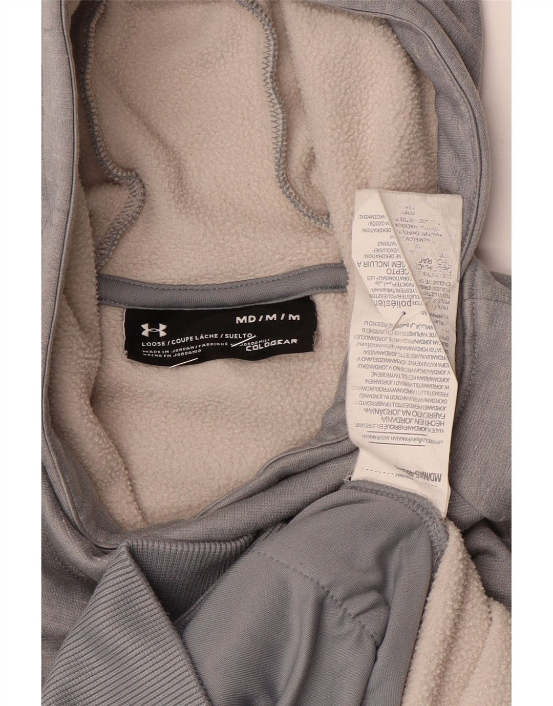 Under Armour Pull à capuche graphique pour femme UK 44 Gris moyen Polyester