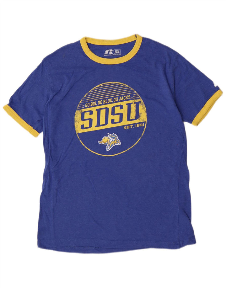 Russell Athletic T-Shirt Graphique Homme Bleu Moyen Coton