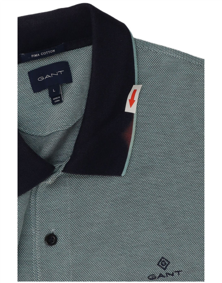 Gant Polo Rugby Homme Grand Bleu Coton