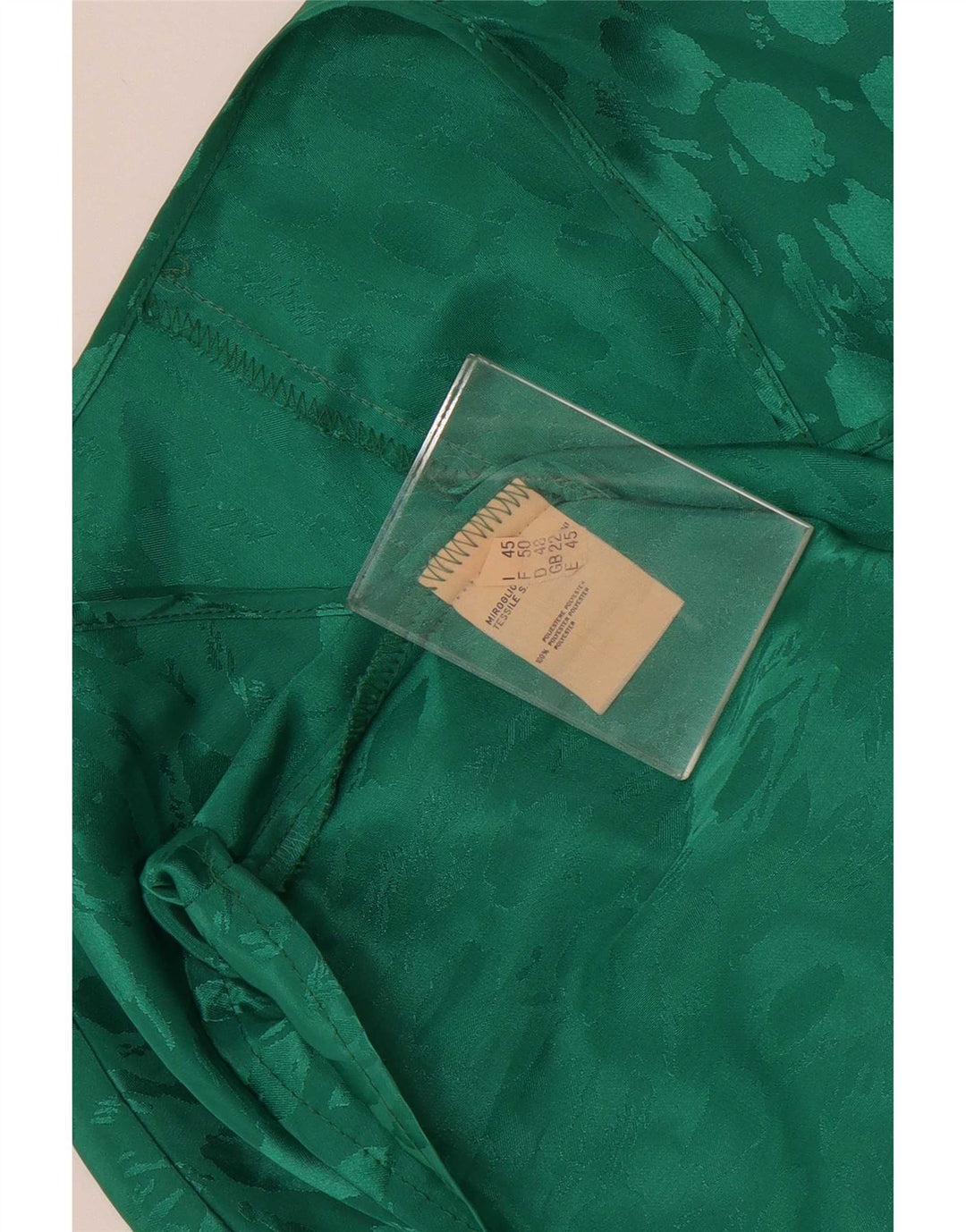 vintage Womens Blouse Top UK 22 2XL Vert Tacheté Polyester