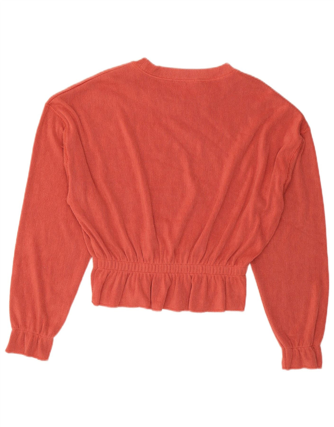 Zara Chemisier court surdimensionné à manches longues pour femme UK 10 Petit Orange