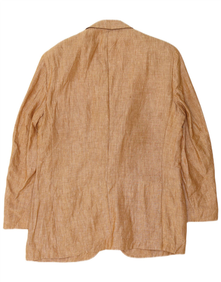 El Corte Ingles Veste blazer à 3 boutons pour homme IT 50 Grand lin marron