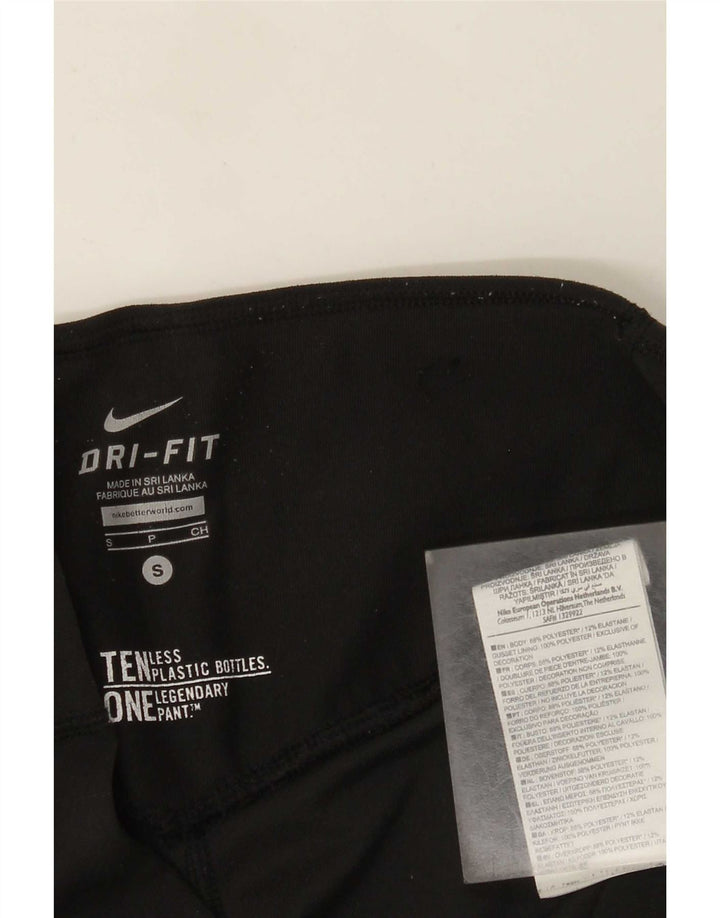 Nike Legging Capri Dri Fit pour femme UK 8 Small Noir Polyester