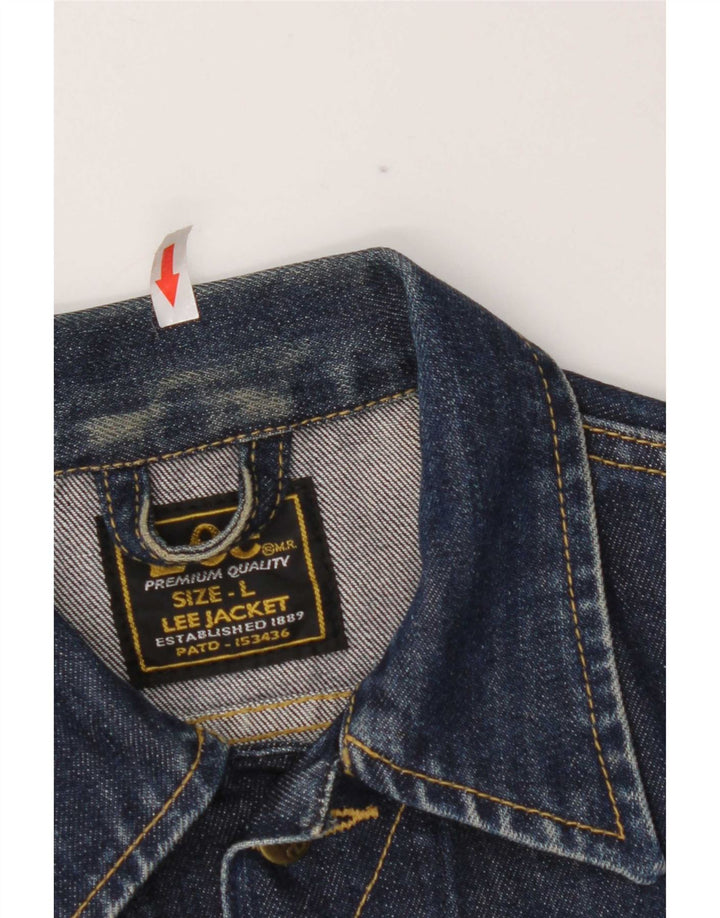Lee Veste en jean pour femme UK 14 Large Bleu Coton