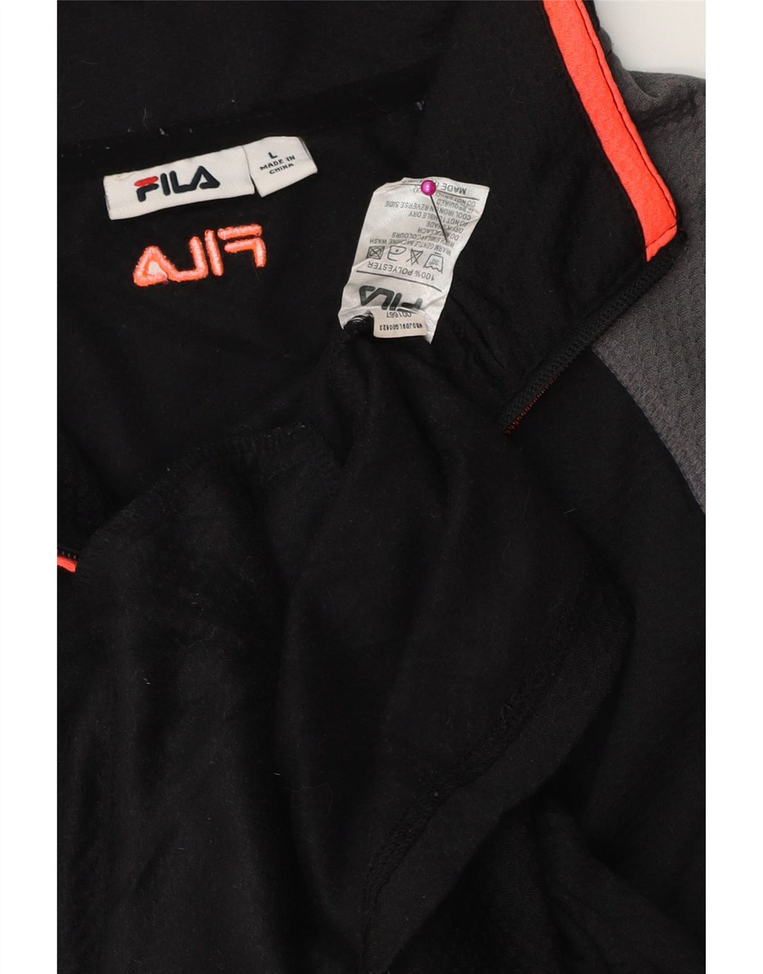 FILA Veste de survêtement pour homme Large Noir Colorblock Polyester