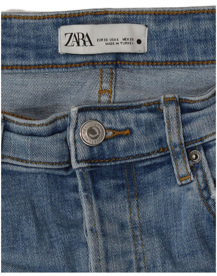 Zara Jean court droit pour femme EU 38 Small W28 L26 Bleu