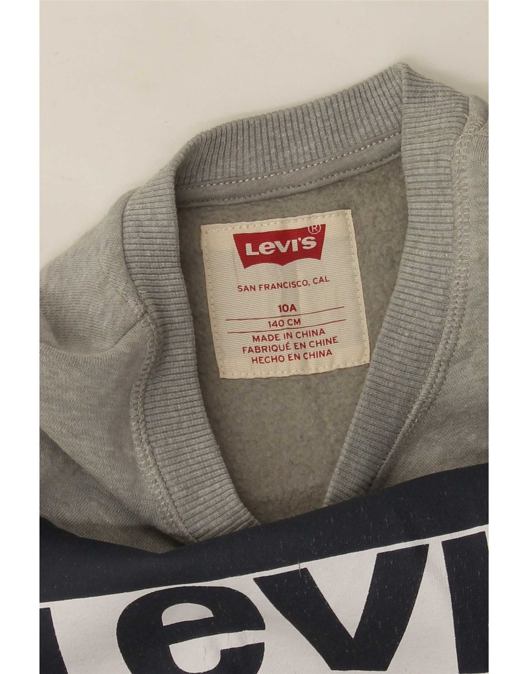Levi's Pull à capuche graphique pour garçon 9-10 ans Gris moucheté