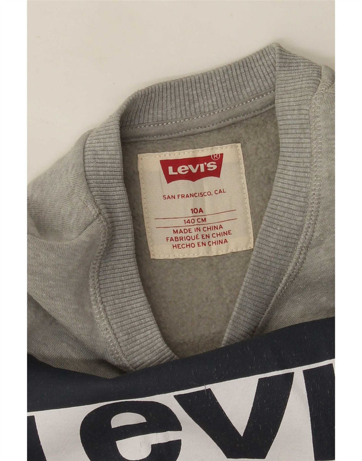 Levi's Pull à capuche graphique pour garçon 9-10 ans Gris moucheté
