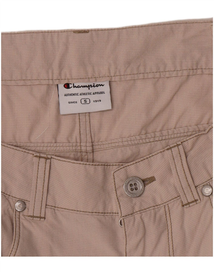 Champion Short décontracté pour femme Petit W28 Beige Pied-de-poule