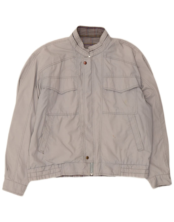vintage Mens Bomber Jacket UK 40 Grand Gris