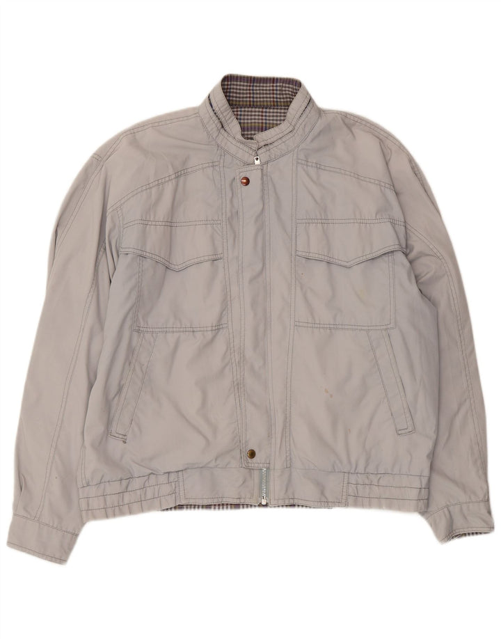 vintage Mens Bomber Jacket UK 40 Grand Gris