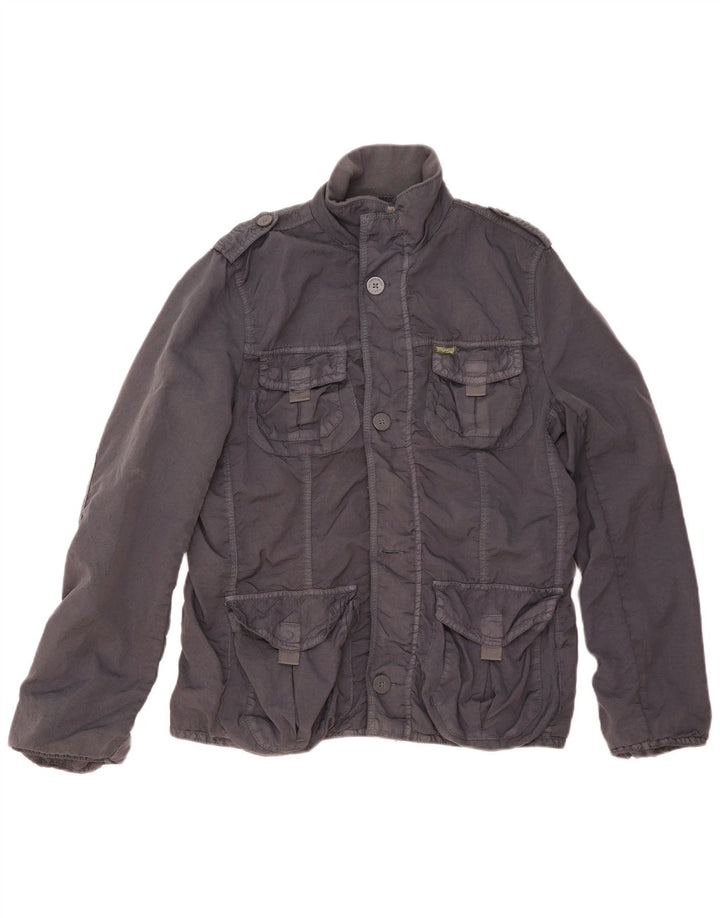 TOMMY HILFIGER Veste Militaire Homme UK 38 Medium Bleu Marine Nylon