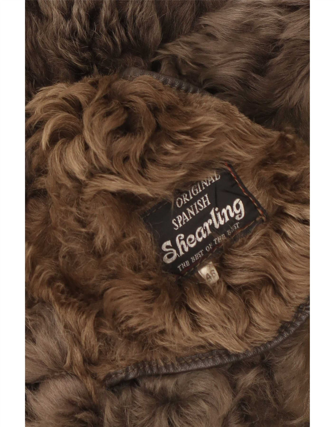 veste shearling femme vintage EU 46 XL Marron