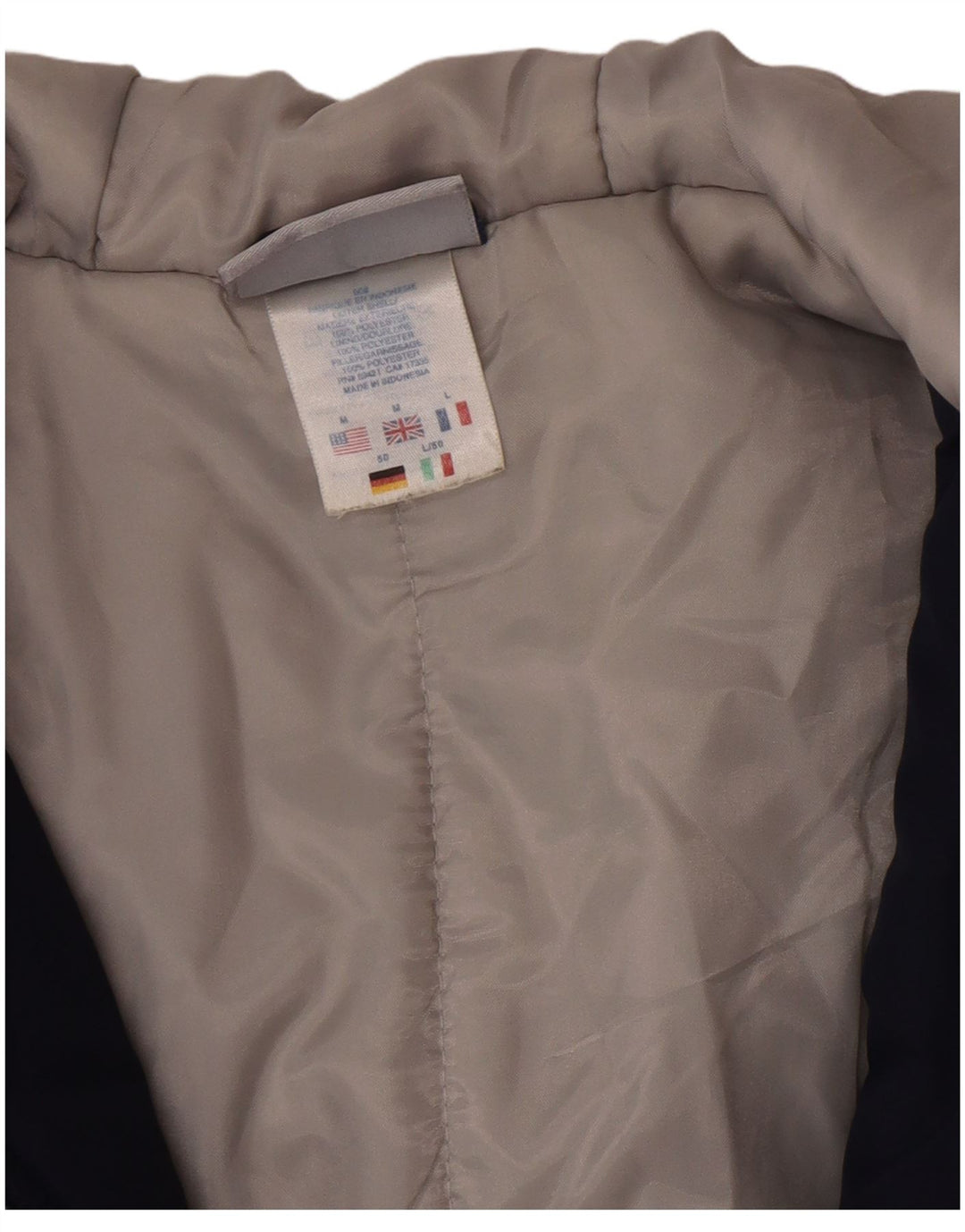 Reebok Bomber à capuche pour homme UK 38 Bleu marine moyen Colourblock