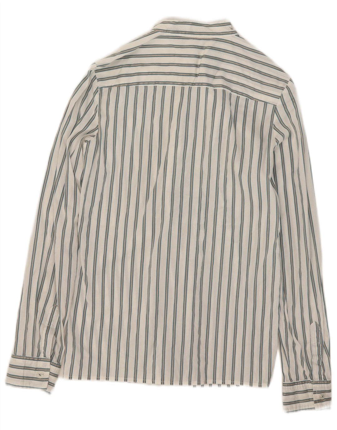Zara Femme Pull Chemise UK 10 Petit Blanc Rayé