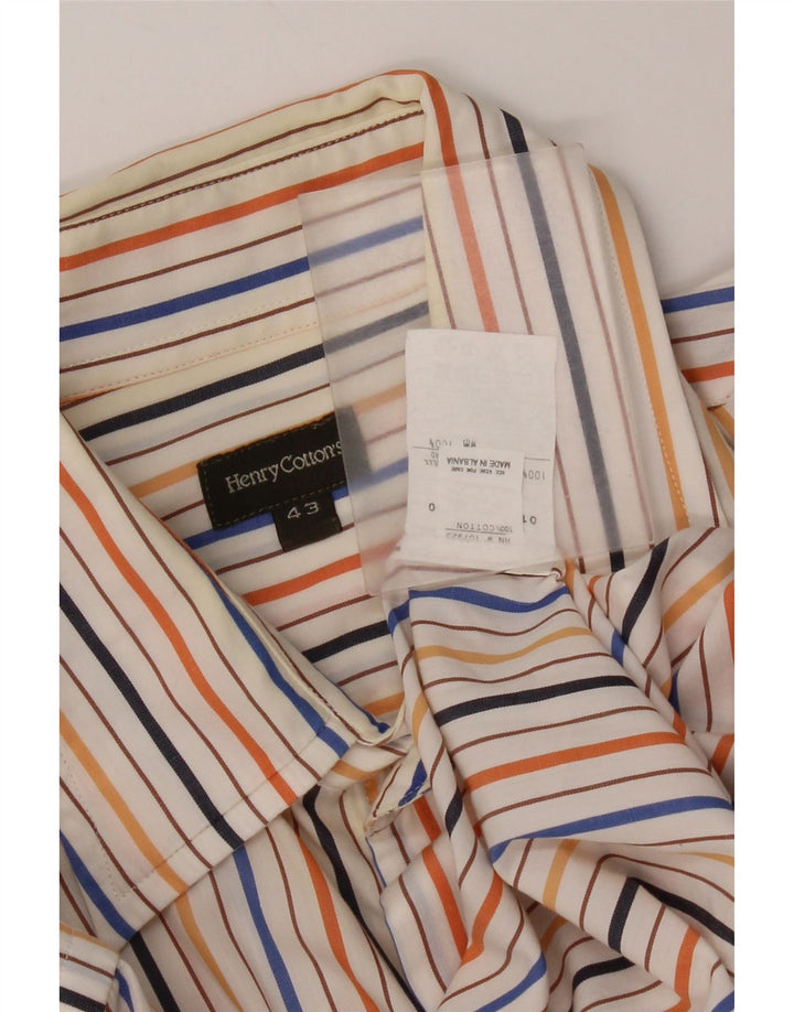 Henry Cottons Chemise Homme Taille 43 Grand Coton Rayé Multicolore