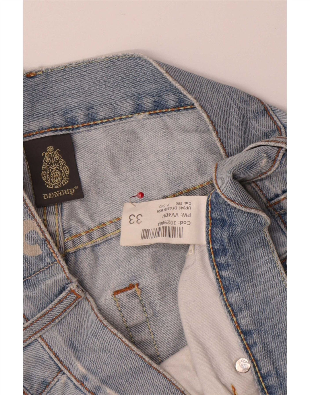 Dondup Short en jean vieilli W33 pour homme en coton bleu moyen