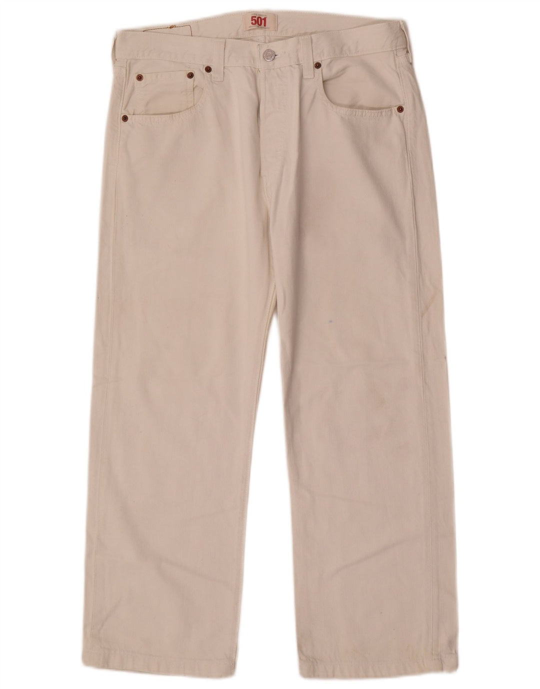 Levi's Jean Droit 501 Homme Blanc W32 L26 Coton
