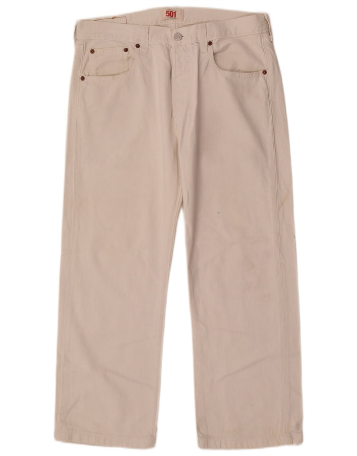 Levi's Jean Droit 501 Homme Blanc W32 L26 Coton