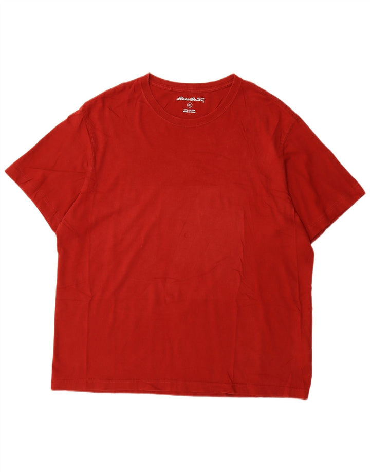 Eddie Bauer T-Shirt Homme Top XL Coton Rouge