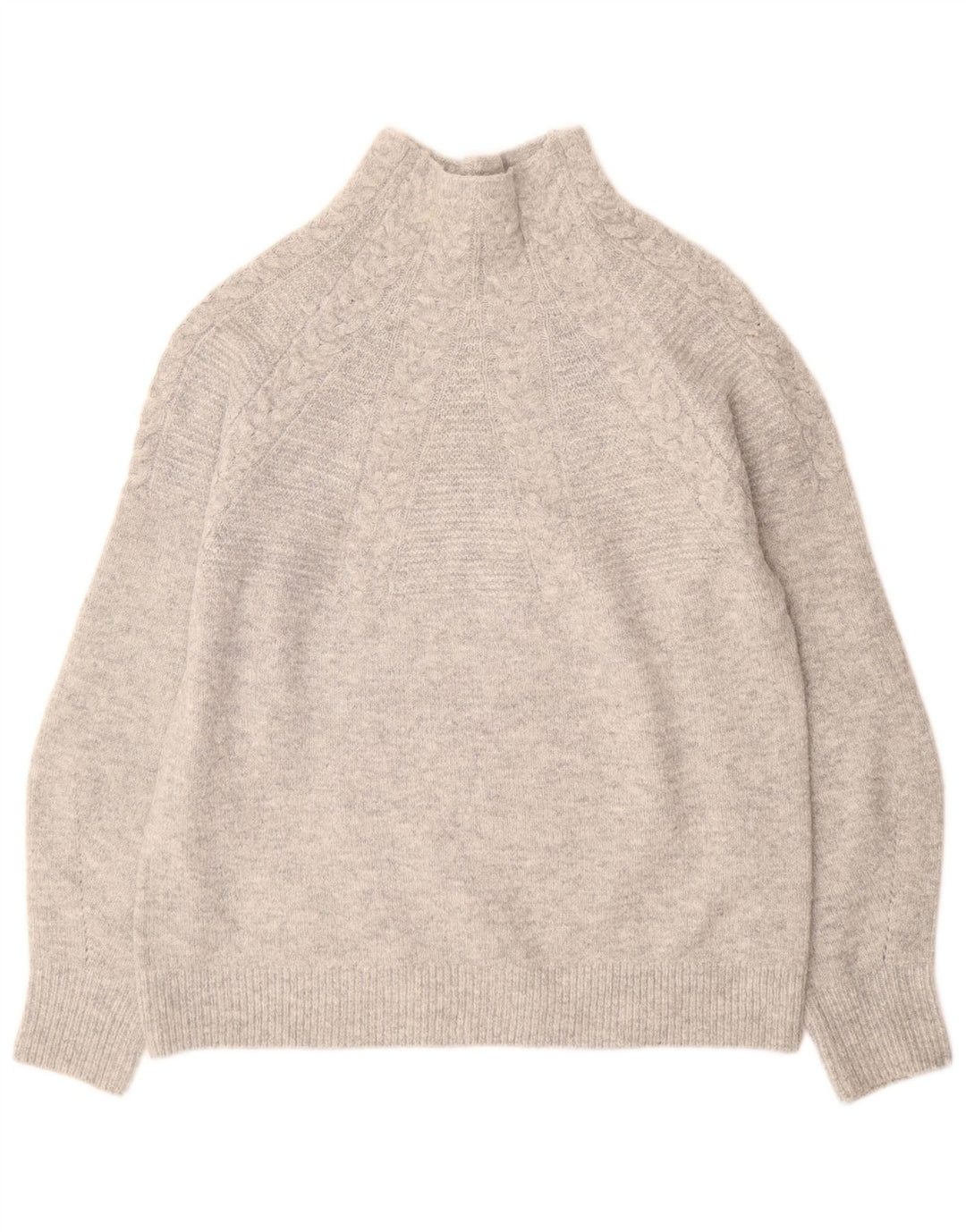 Topshop Pull col roulé pour femme UK 10 Petit Gris Moucheté