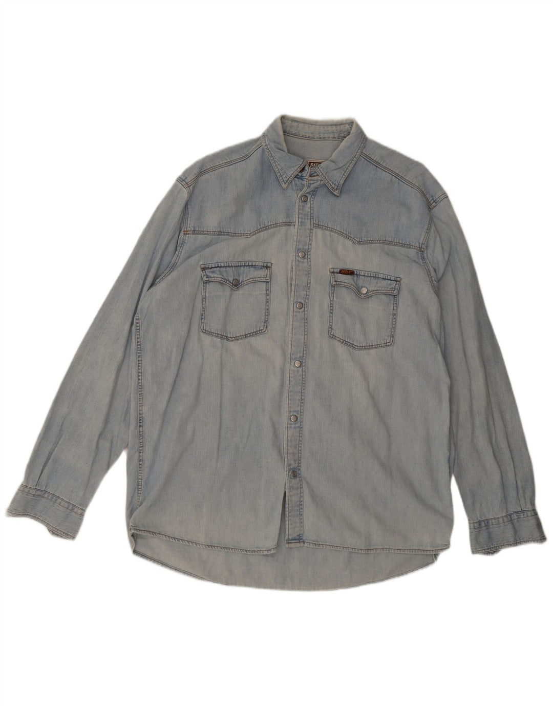 Chemise en Jean Homme Rifle XL Bleu Coton