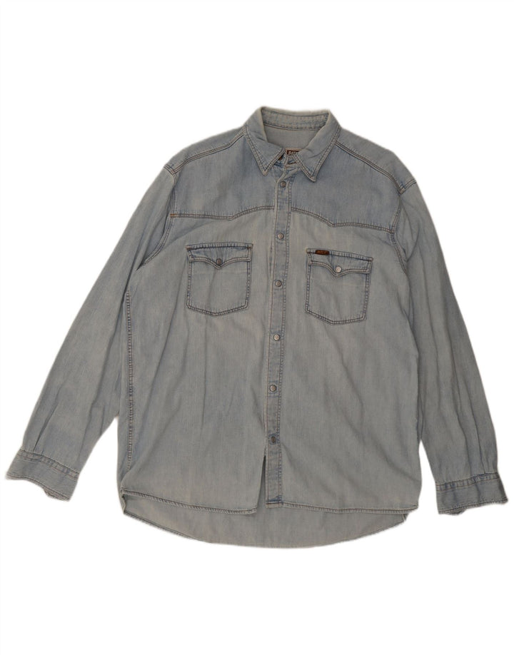 Chemise en Jean Homme Rifle XL Bleu Coton