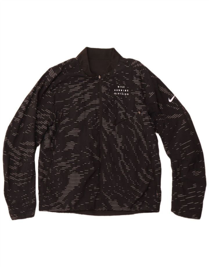 NIKE Veste de survêtement réversible Therma-Fit pour homme - Rayé noir moyen