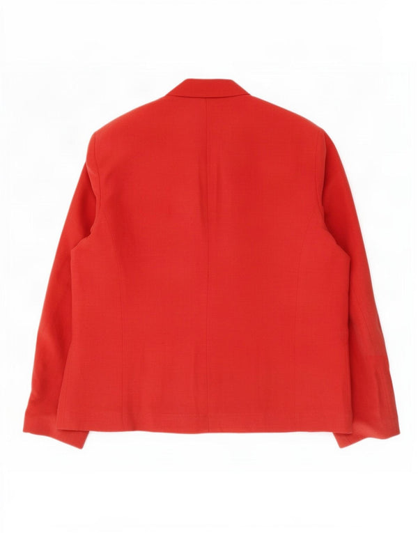 Armani Collezioni Womens Blazer Jacket IT 42 Medium Red Linen