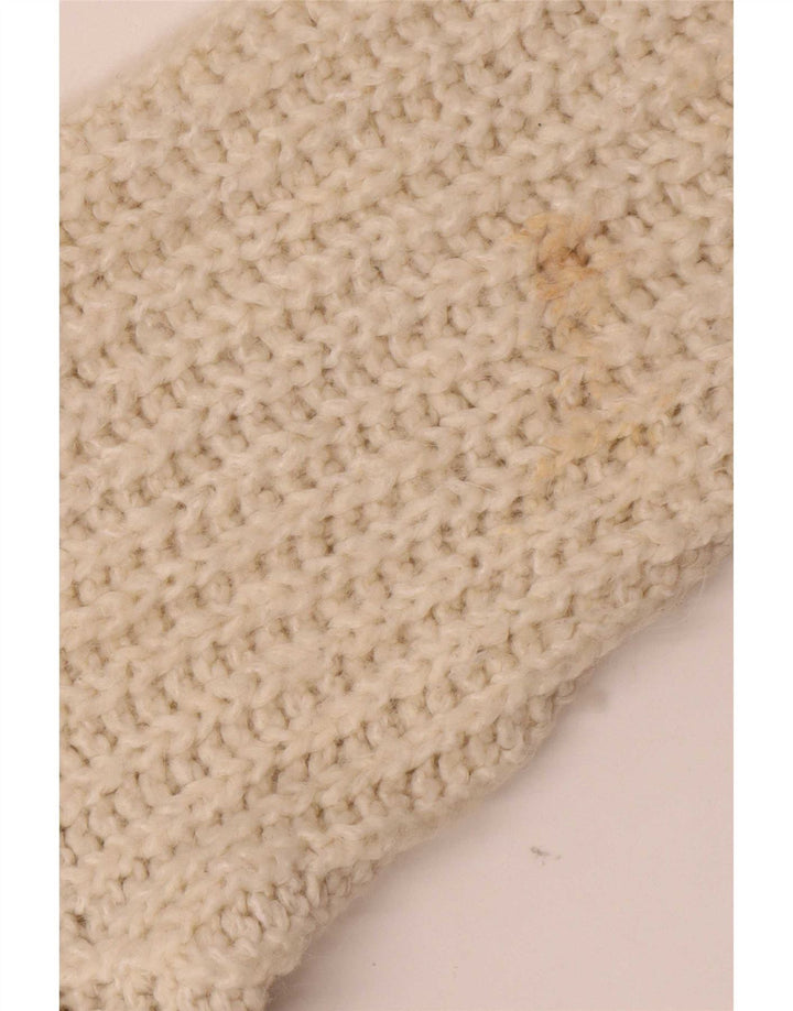 Zara Pull cardigan ouvert surdimensionné pour femme UK 14 Acrylique beige moyen