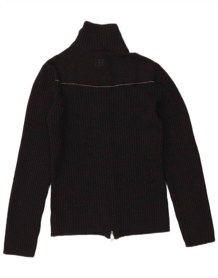 Lee Cardigan pour femme en laine mérinos noire moyenne UK 44