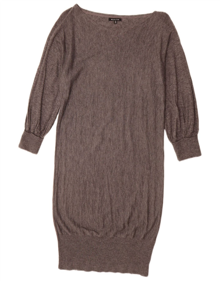Massimo Dutti Robe pull pour femme UK 10 Petite laine grise