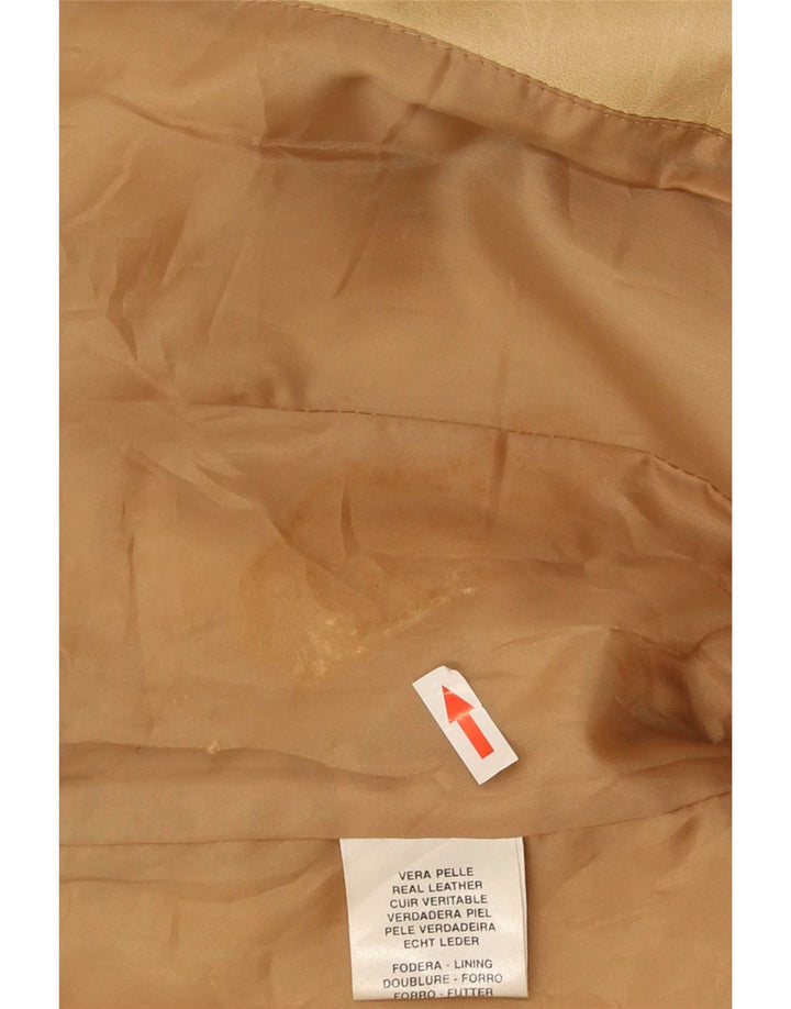 Conbipel Veste En Cuir Femme IT 44 Beige Moyen