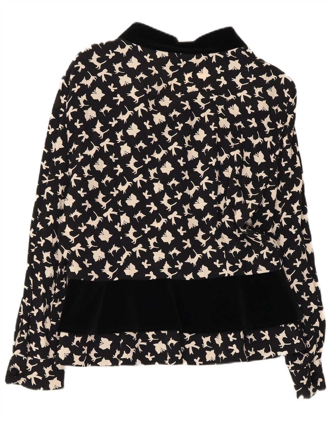 SELENE Chemisier à motif abstrait pour femme UK 18 XL Papillon noir