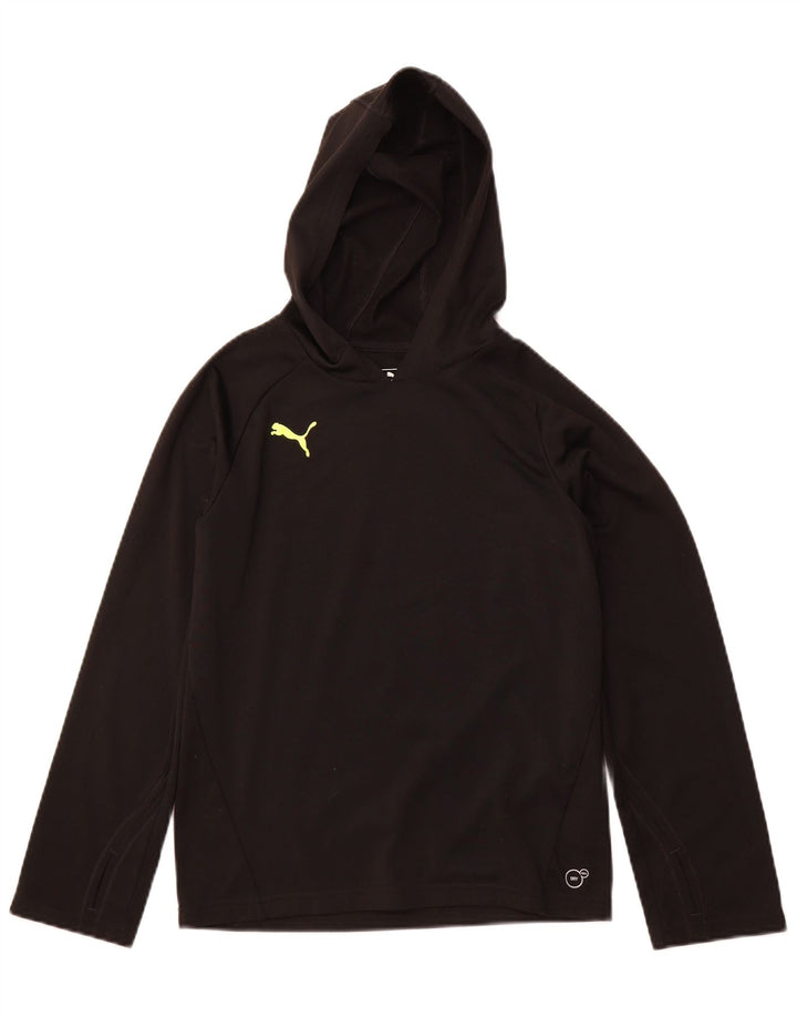 PUMA Sweat à capuche garçon 11-12 ans Noir Polyester
