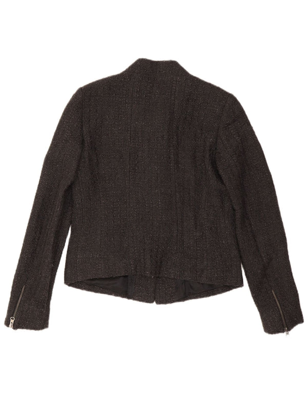 Massimo Dutti Womens Blazer Jacket EU 40 Medium Grey Wool