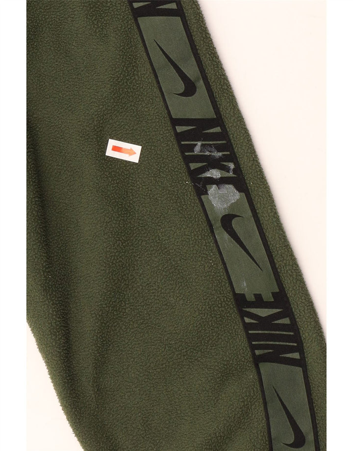 NIKE Pull polaire à capuche Therma-Fit Graphic pour homme XS Vert Polyester