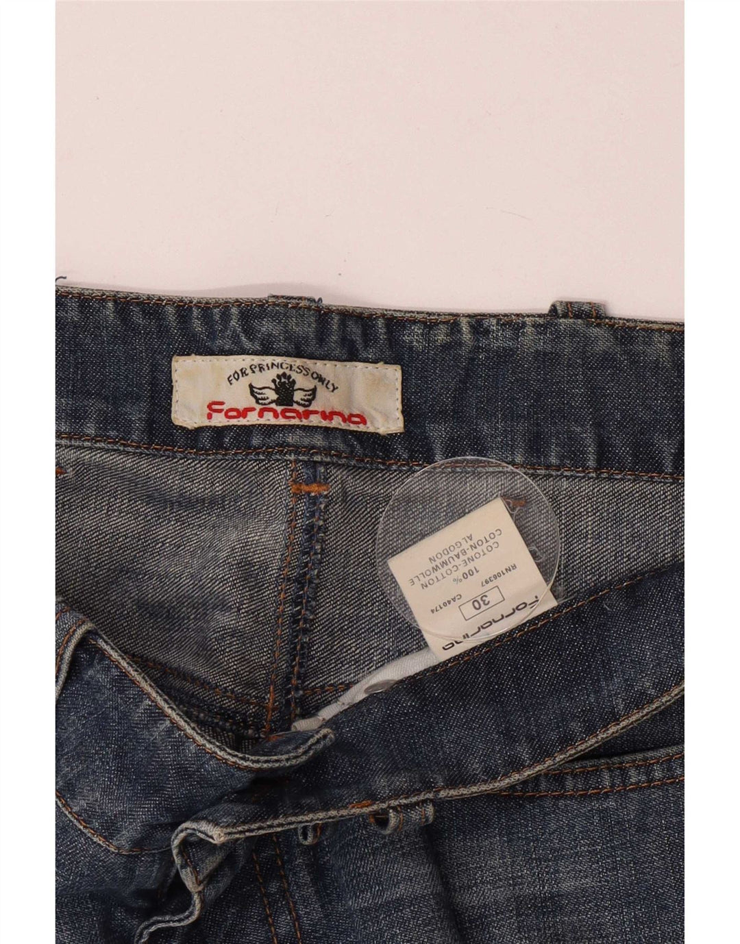 Fornarina Short En Jean Femme W30 Coton Bleu Moyen